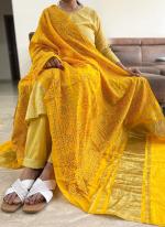 Silk Yellow Traditional Wear Printed Dupatta